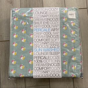 SOLD Sheet Set Queen Beach Ball Vacation Home 200 Thread Count Sheets